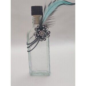 Embellished Vintage Glass Bottle
